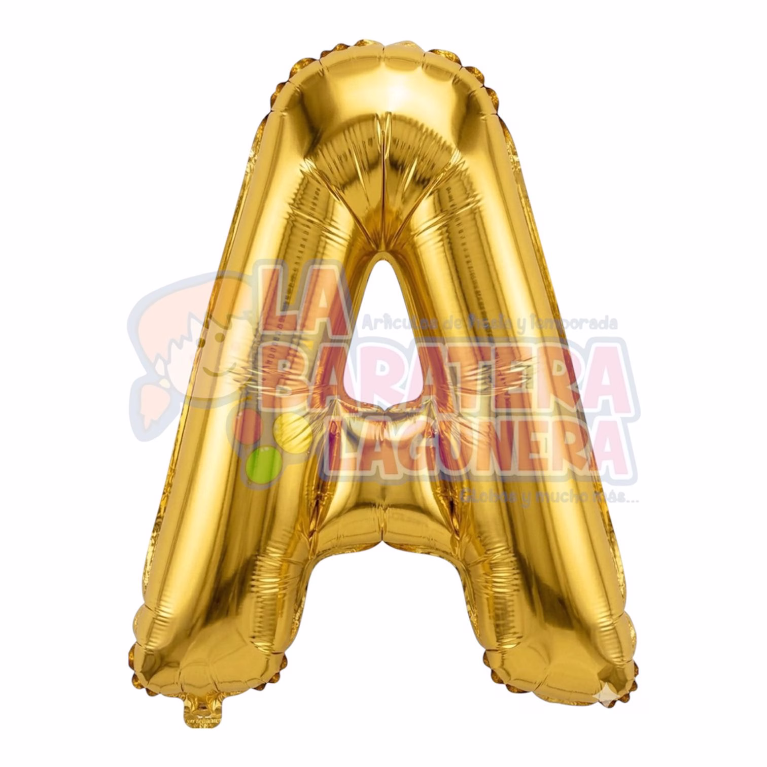 Globo metalico letra "A" dorado tamaño 16"