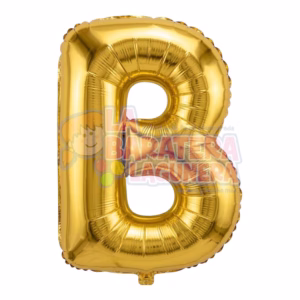 Globo metalico letra "B" dorado tamaño 16"