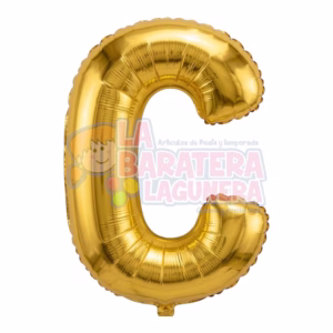 Globo metalico letra "C" dorado tamaño 16"
