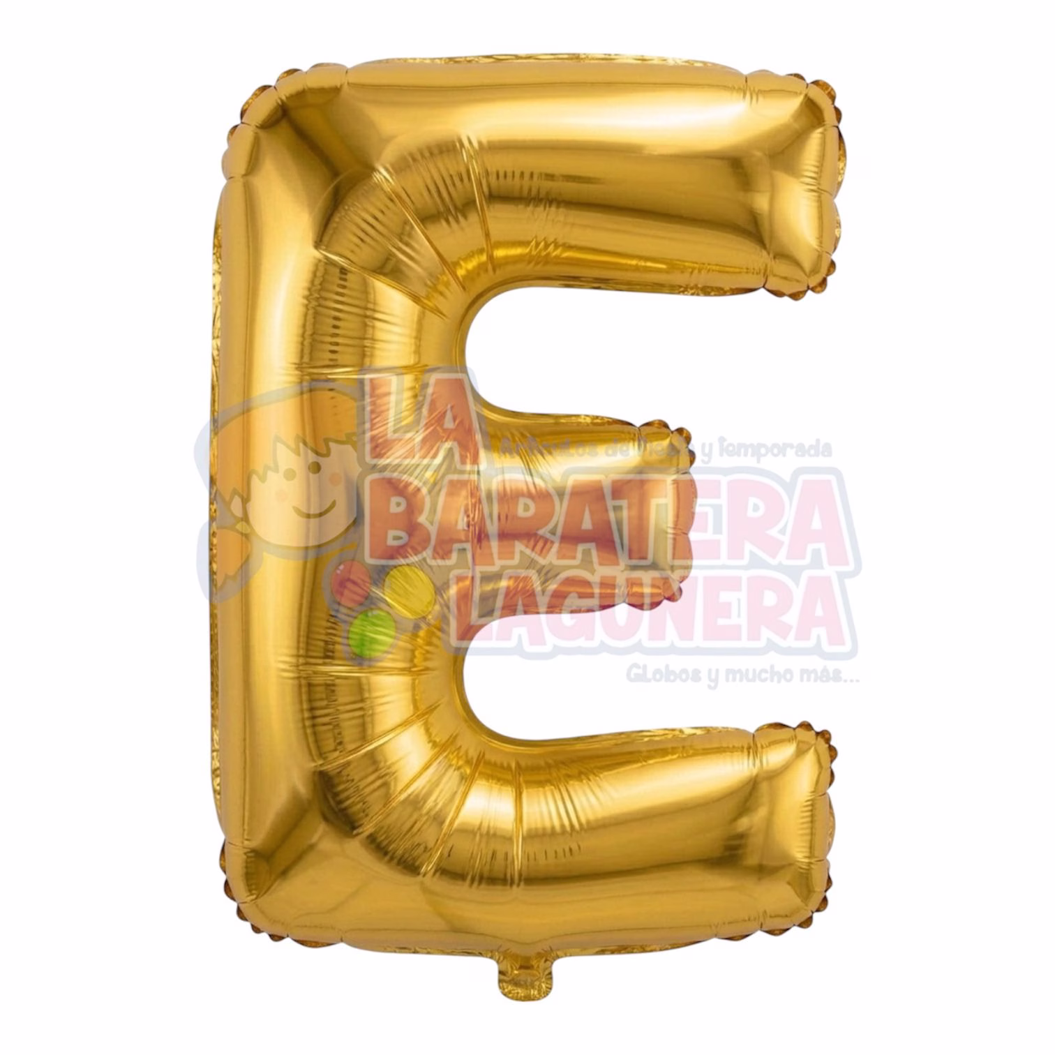 Globo metalico letra "E" dorado tamaño 16"