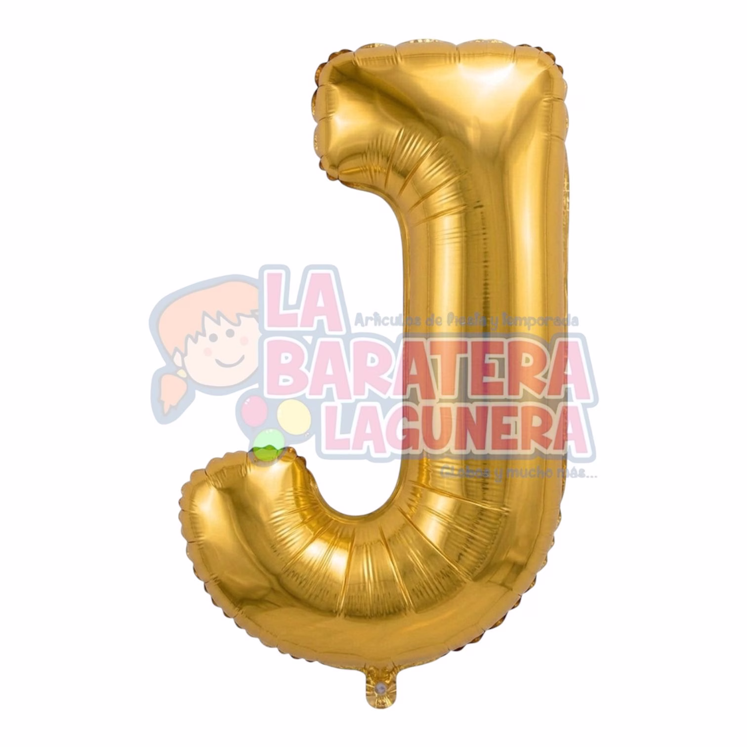 Globo metalico letra "J" dorado tamaño 16"