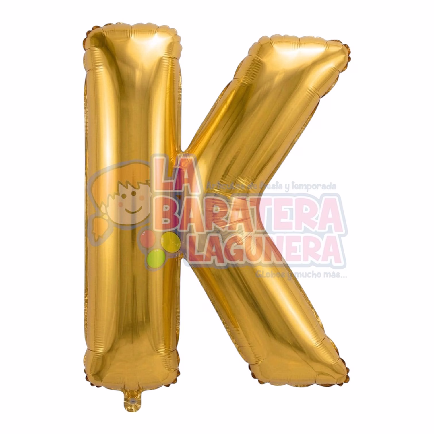 Globo metalico letra "K" dorado tamaño 16"