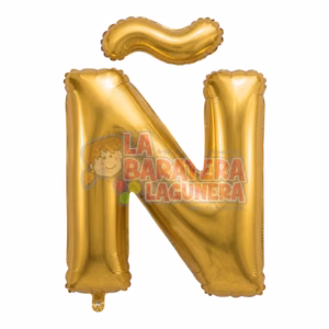 Globo metalico letra "Ñ" dorado tamaño 16"