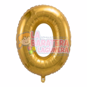 Globo metalico letra "O" dorado tamaño 16"