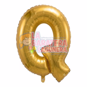 Globo metalico letra "Q" dorado tamaño 16"