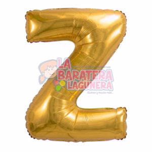 Globo metalico letra "Z" dorado tamaño 16"
