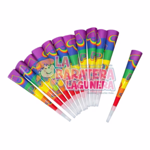 Paquete con 12 cornetas de orgullo gay