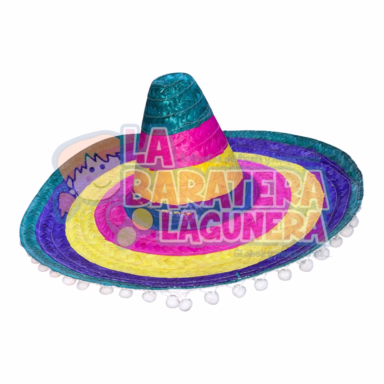 Sombrero de paja de colores