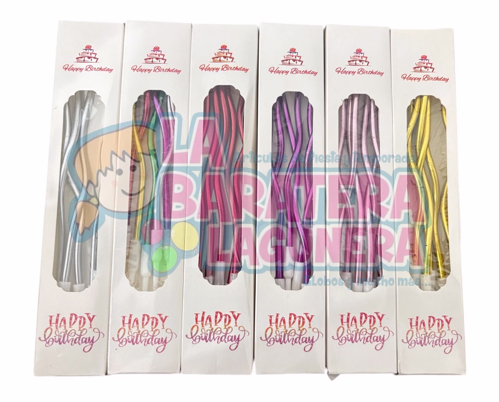 Velas espiral de colores
