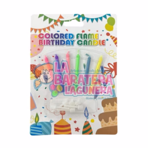 Velas con flamas de colores