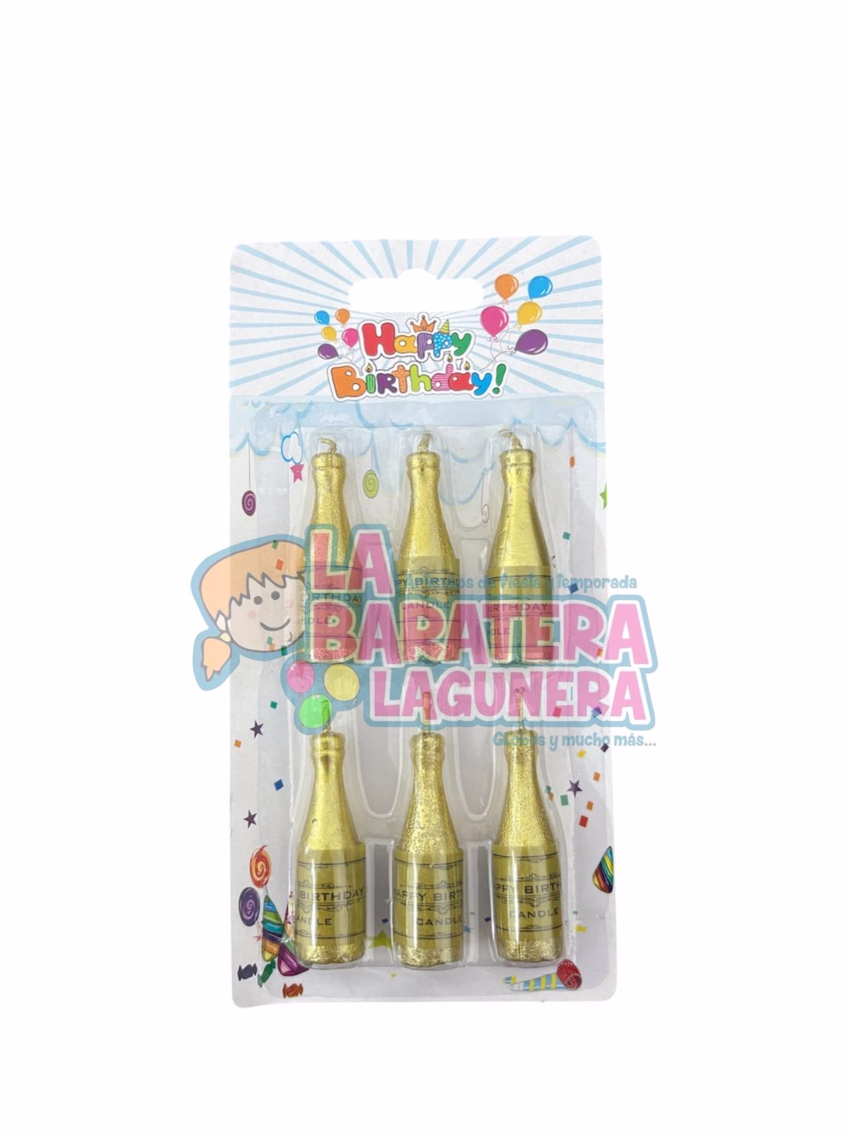 Velas de botella de champagne