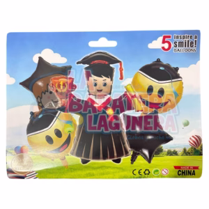 Set de 5 globos niño graduado